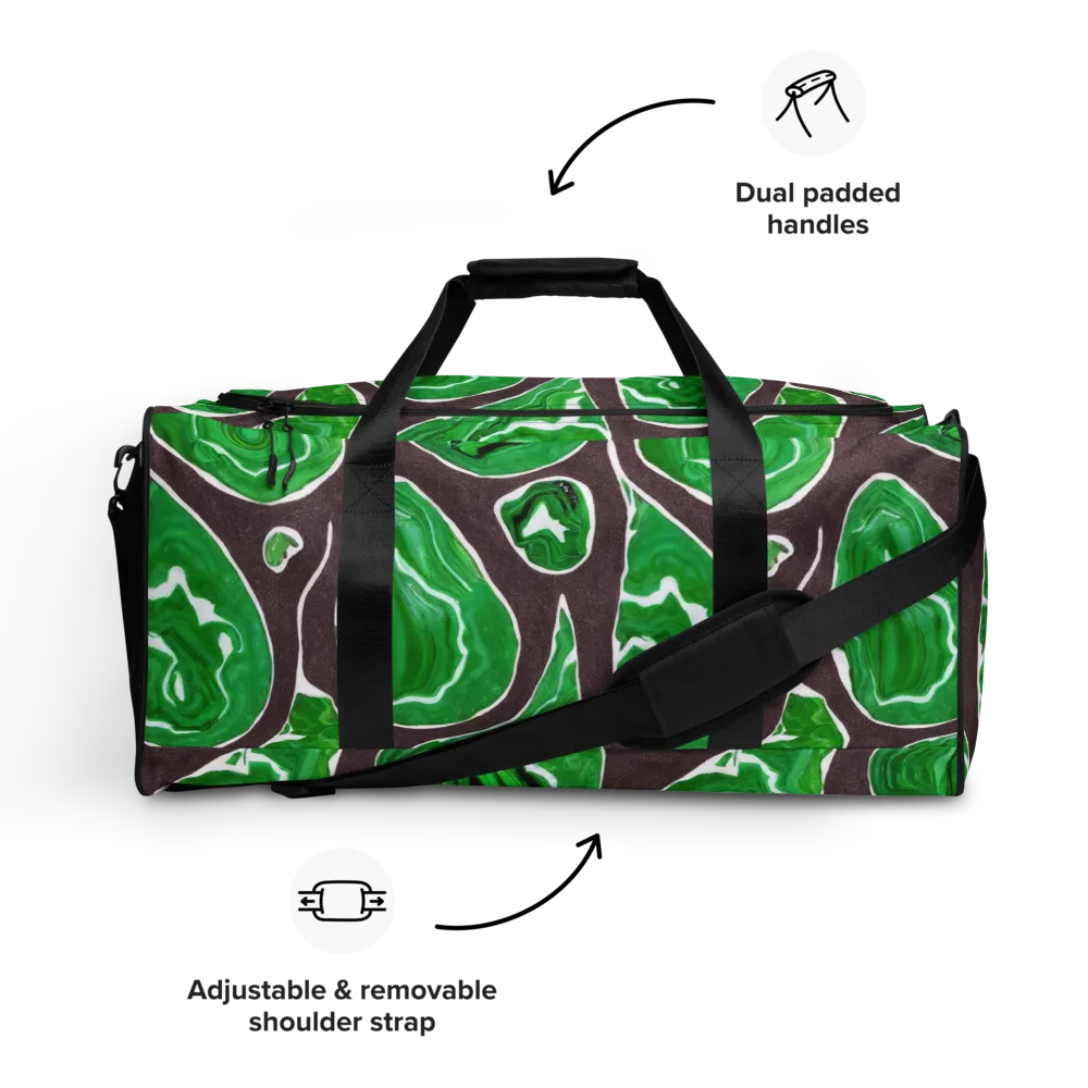 Emerald Marbling on Duffle Bag — Front