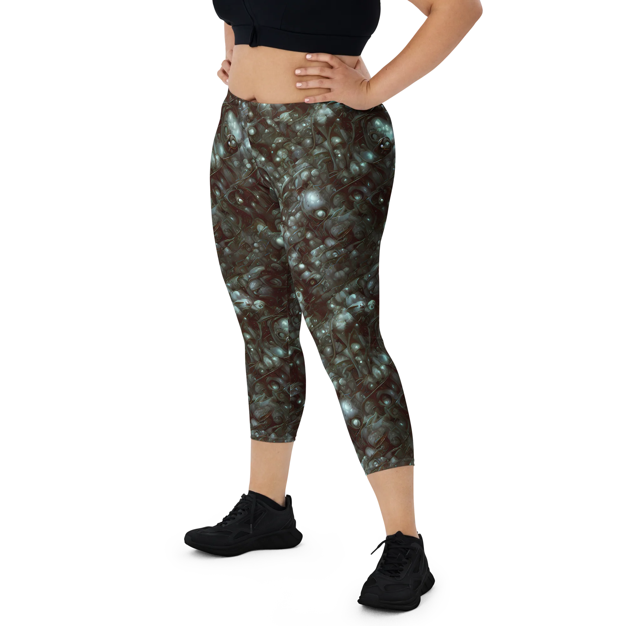 Tidal Relic on Capri Leggings — Front
