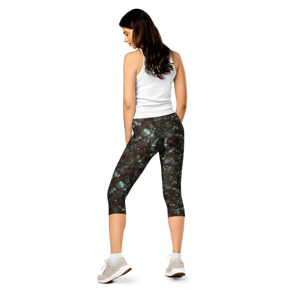 Tidal Relic on Capri Leggings — Back