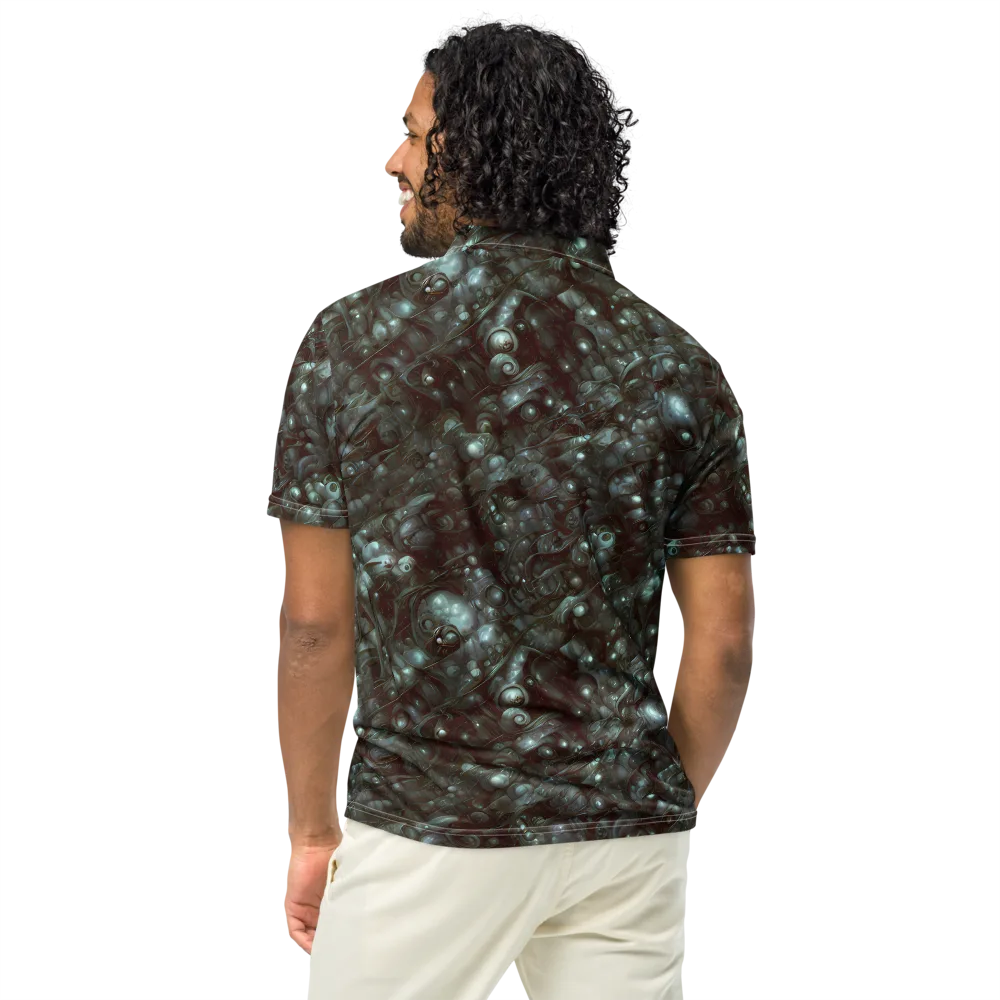 Tidal Relic on Men's Slim Fit Polo Shirt — Back