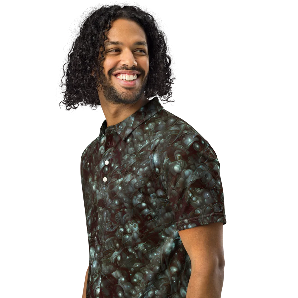 Tidal Relic on Men's Slim Fit Polo Shirt — Left Front