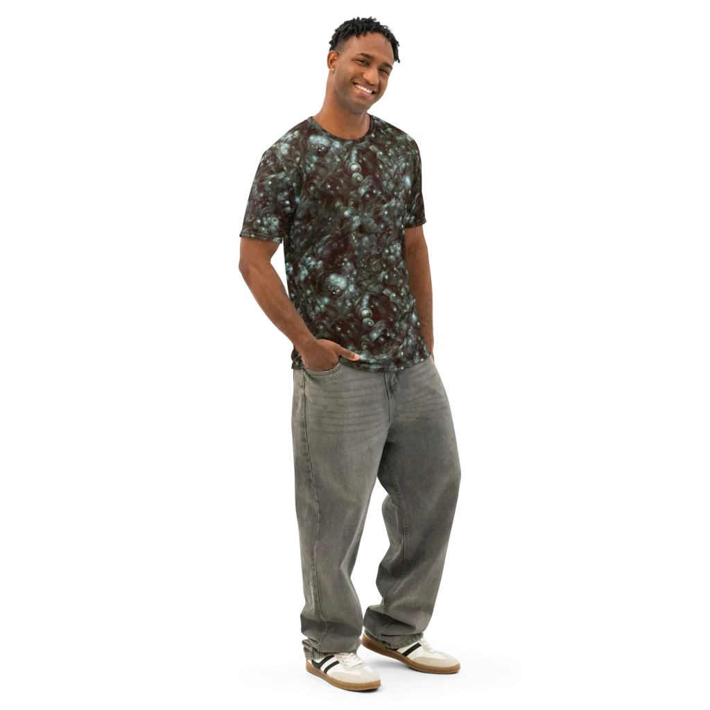 Tidal Relic on Men's Cotton Crew Neck T-Shirt — Right Front