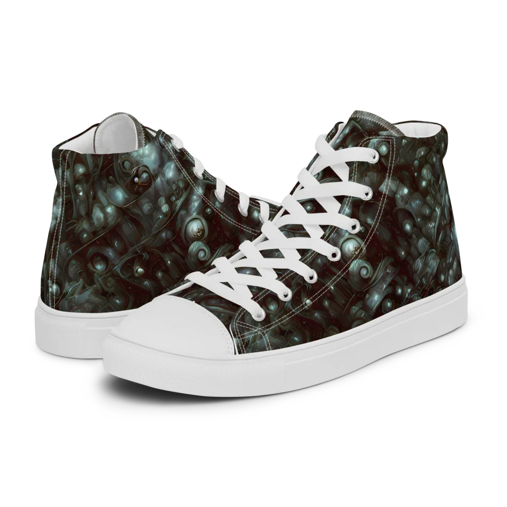 Tidal Relic on Men's High Top Canvas Shoes — Left