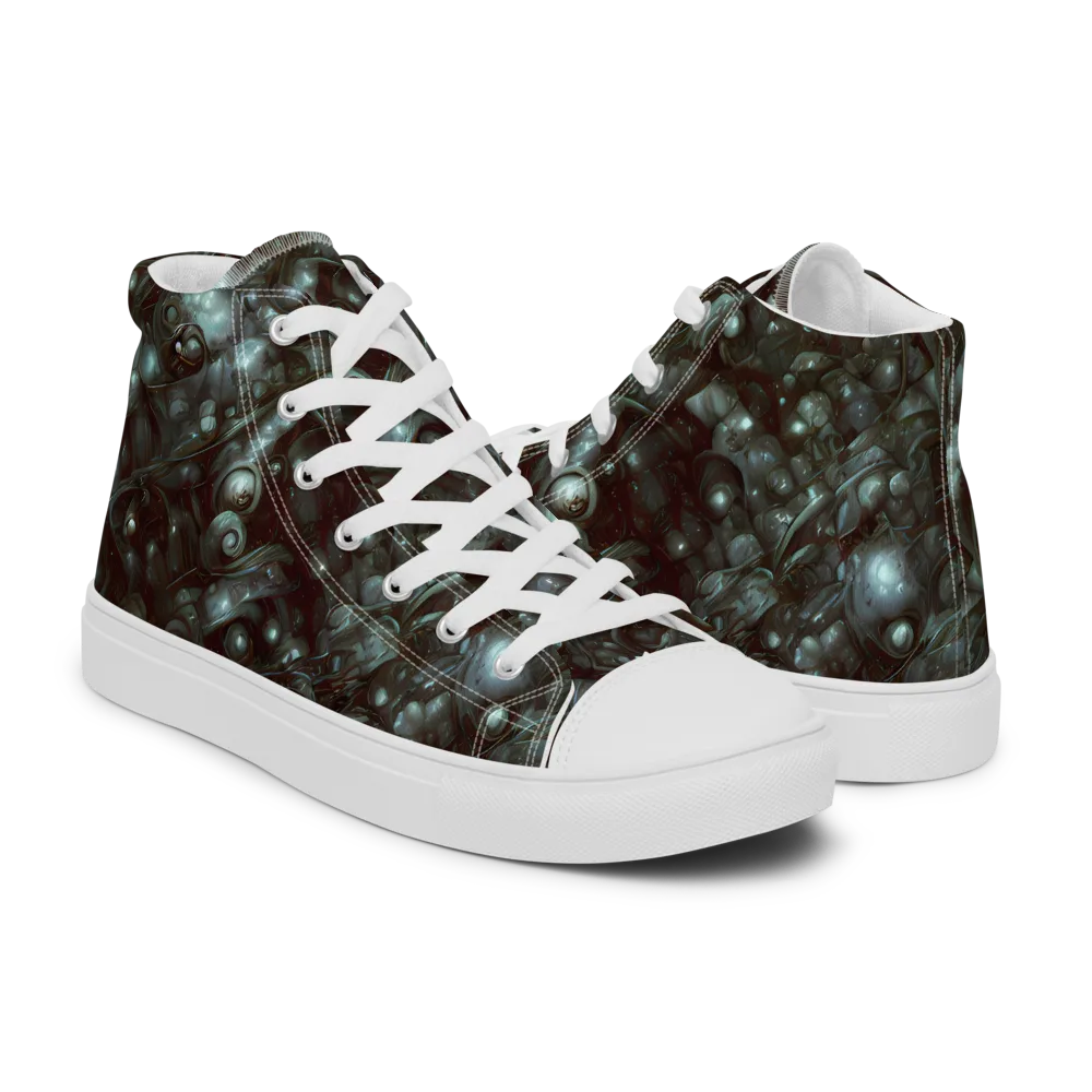 Tidal Relic on Men's High Top Canvas Shoes — Right