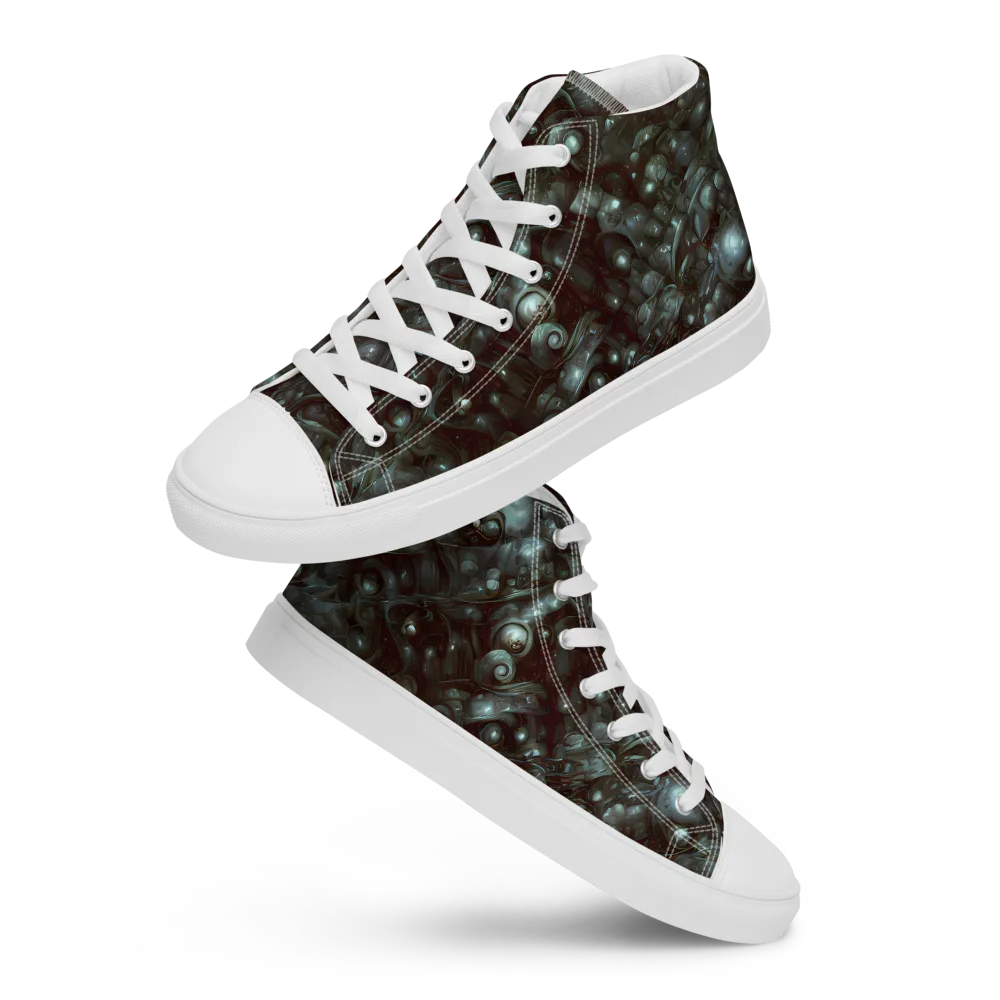 Tidal Relic on Men's High Top Canvas Shoes — Front