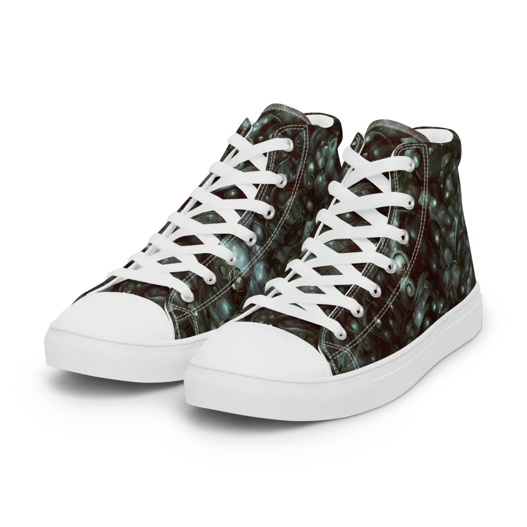 Tidal Relic on Women's High Top Canvas Shoes — Left Front