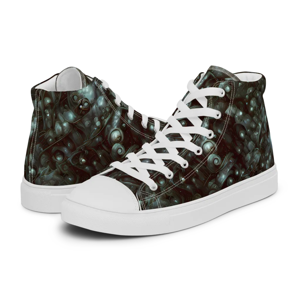 Tidal Relic on Women's High Top Canvas Shoes — Left