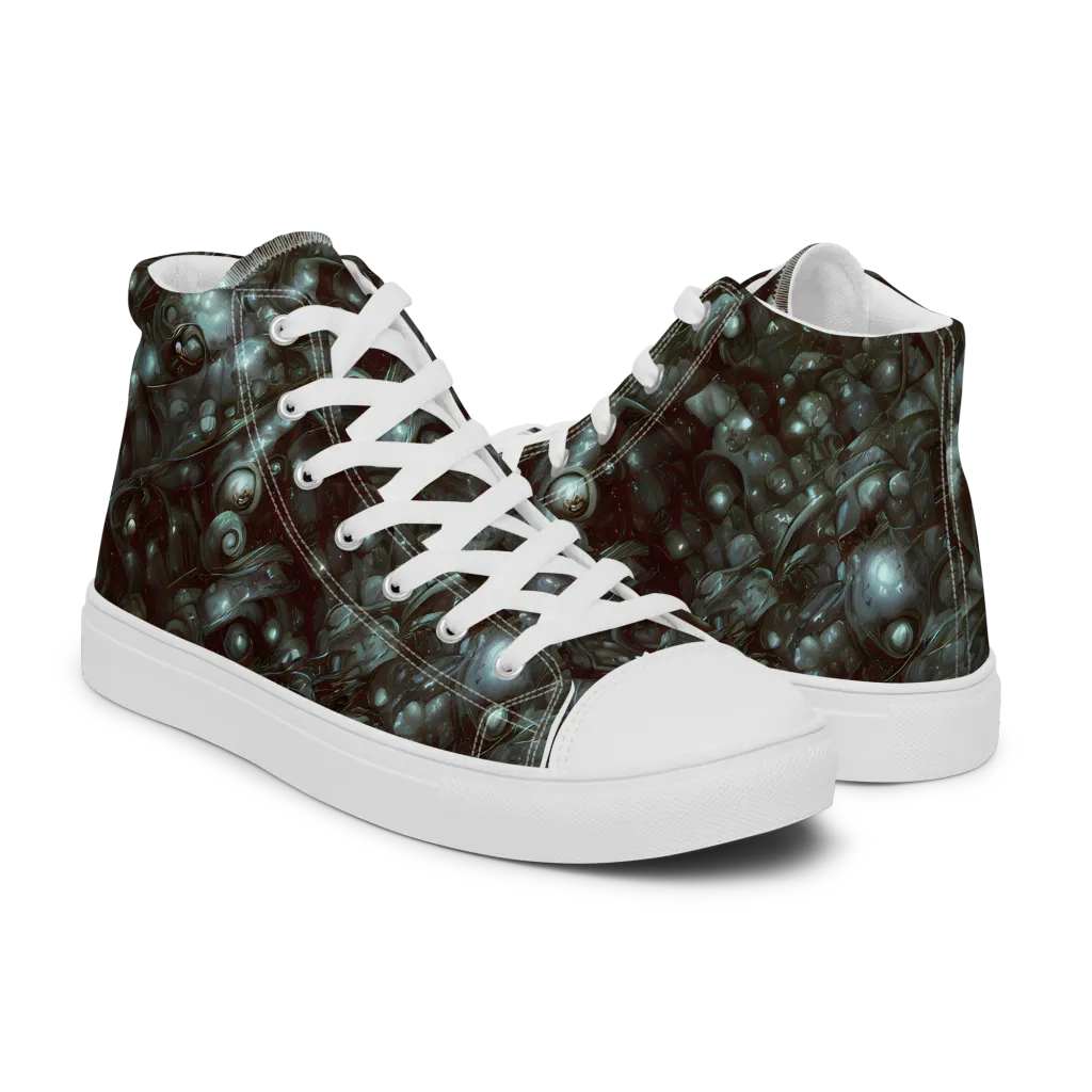 Tidal Relic on Women's High Top Canvas Shoes — Right