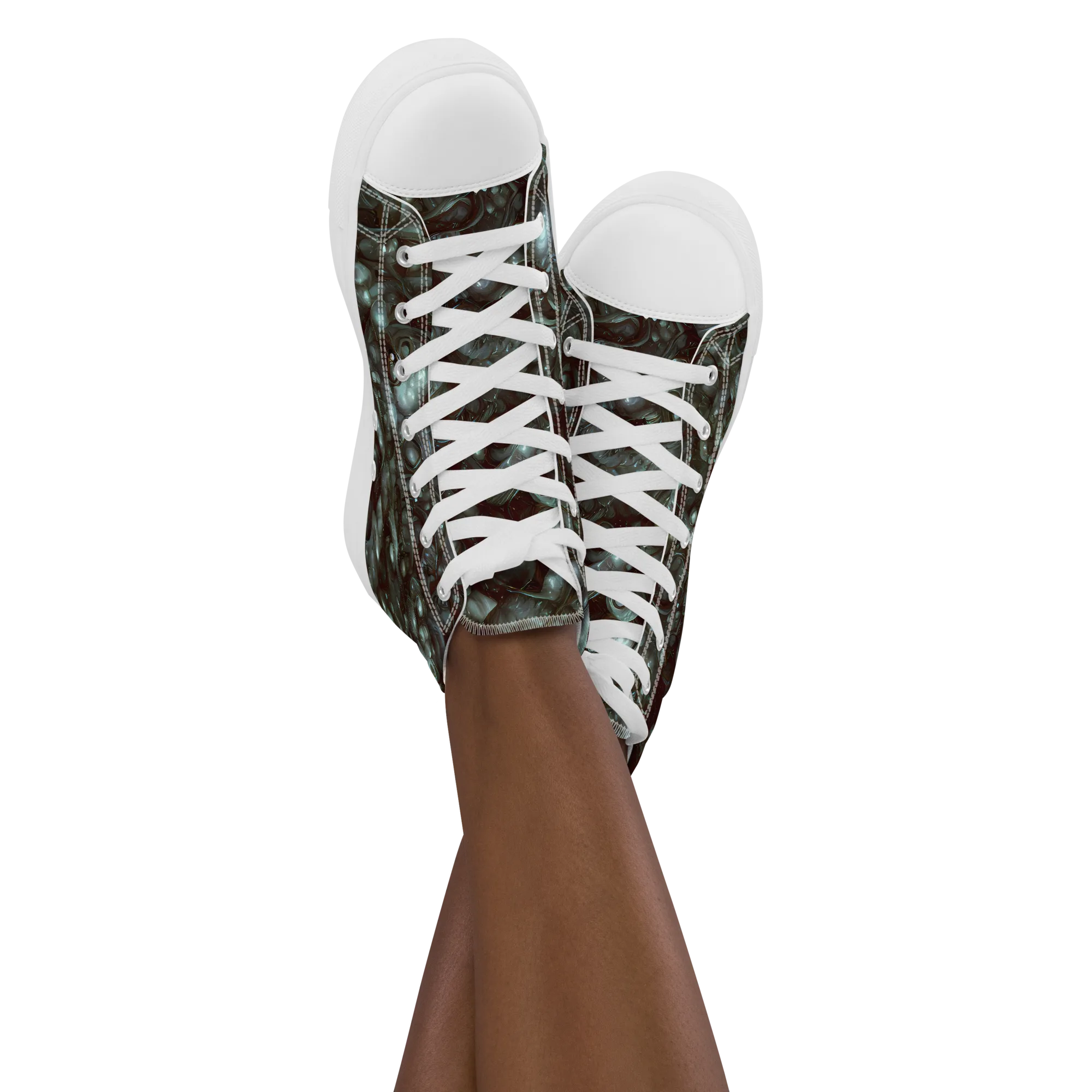 Tidal Relic on Women's High Top Canvas Shoes — Front