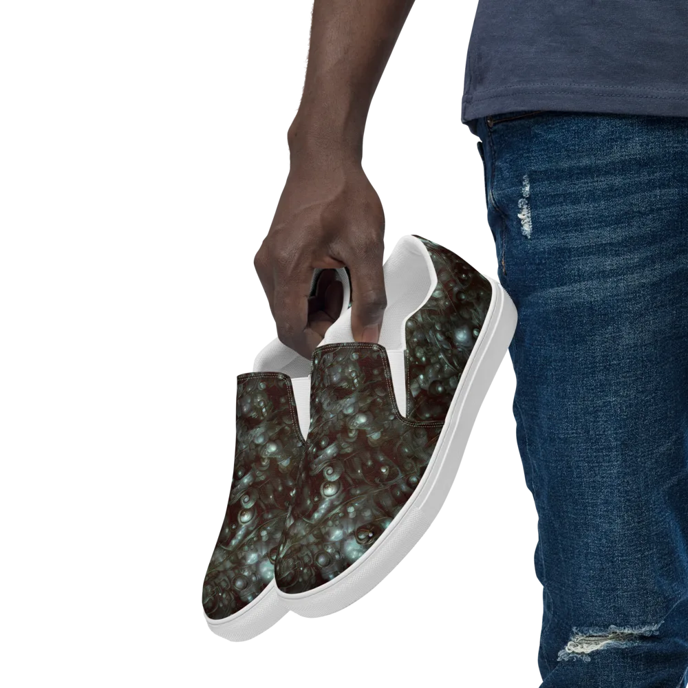 Tidal Relic on Men's Slip-On Canvas Shoes — Left Front