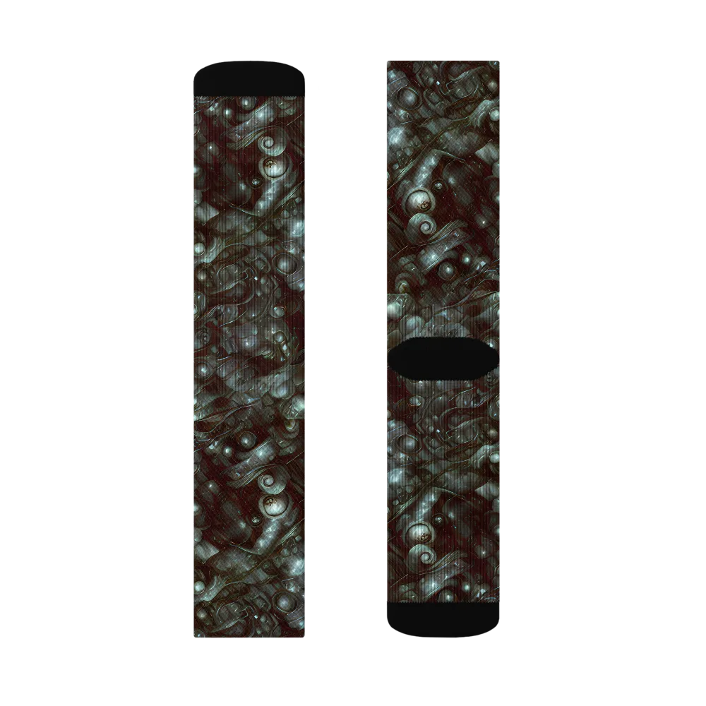 Tidal Relic on Socks — Left Sock