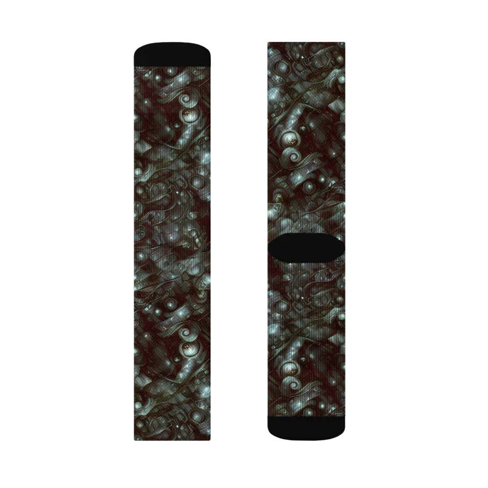Tidal Relic on Socks — Right Sock
