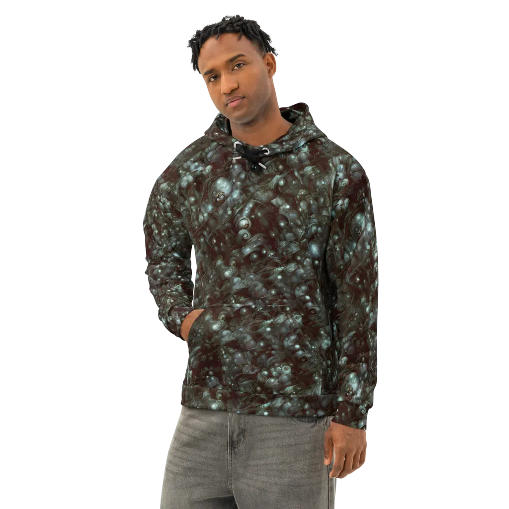Tidal Relic on Cotton Hoodie — Left Front