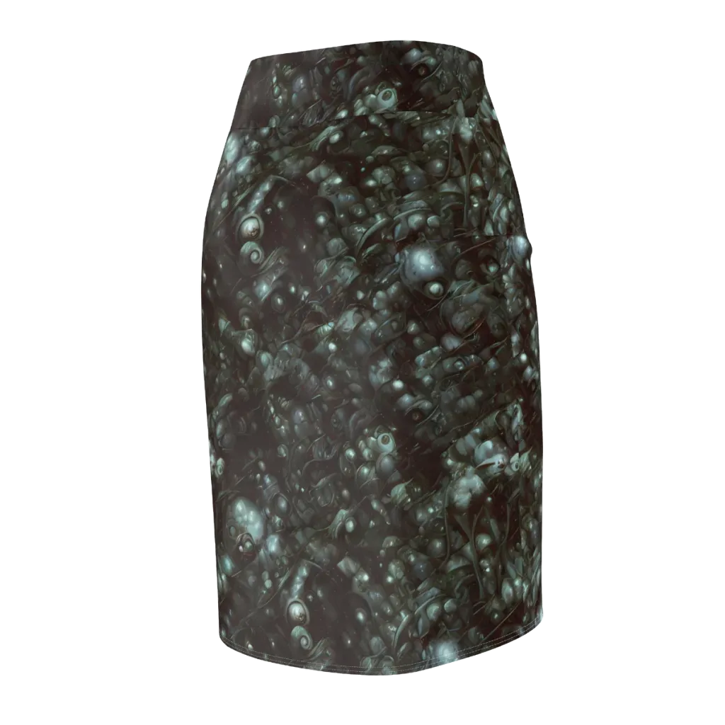 Tidal Relic on Pencil Skirt — Back Side
