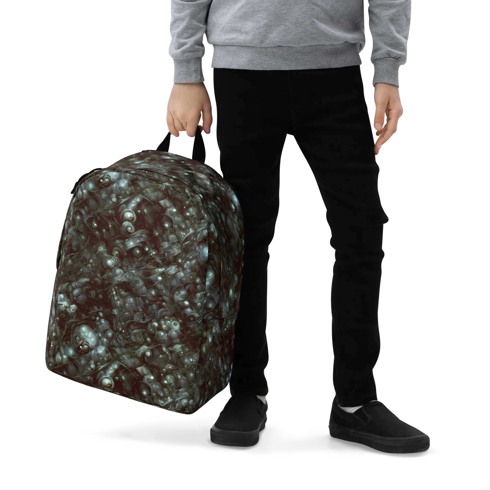 Tidal Relic on Minimalist Backpack — Zoomed-in