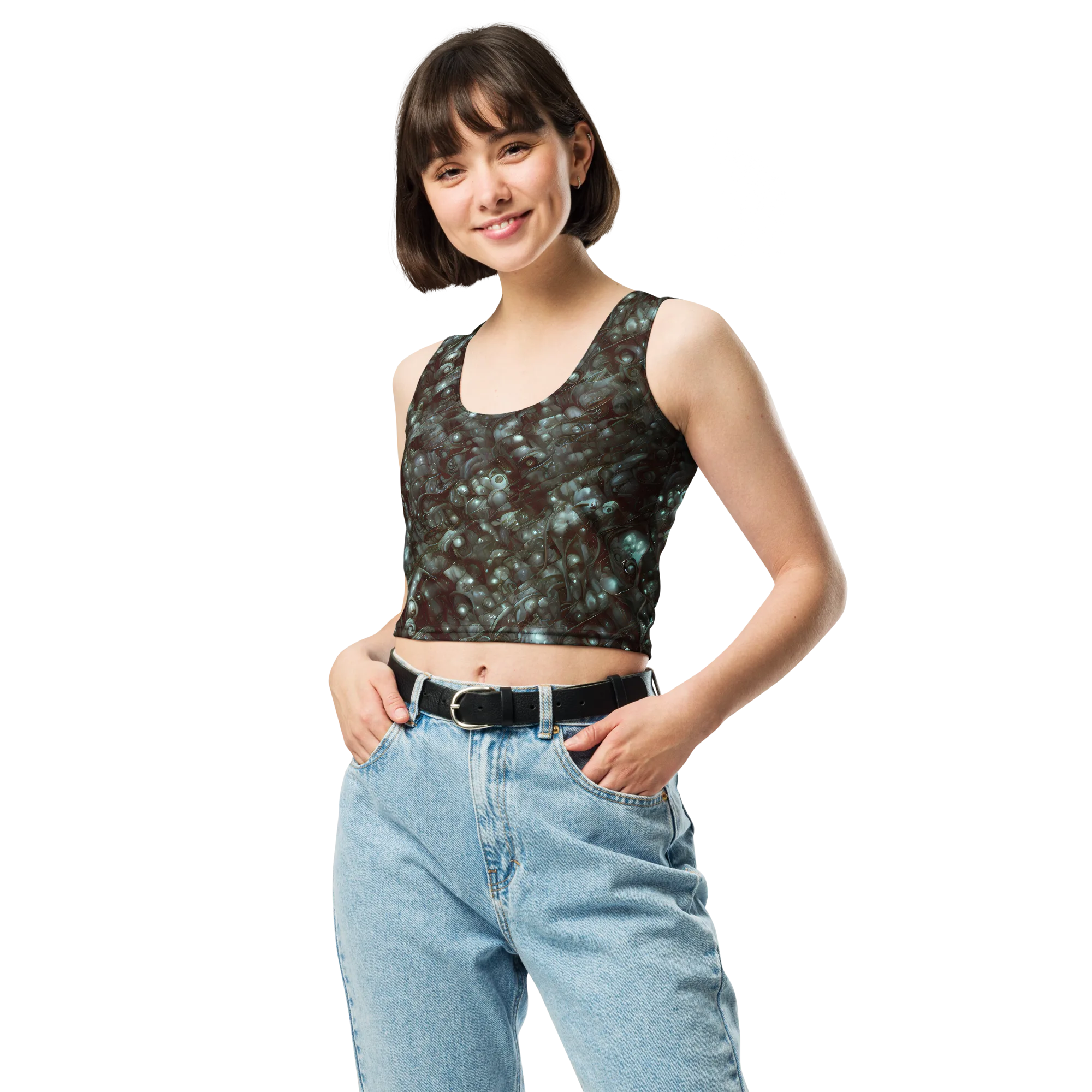Tidal Relic on Crop Top — Front
