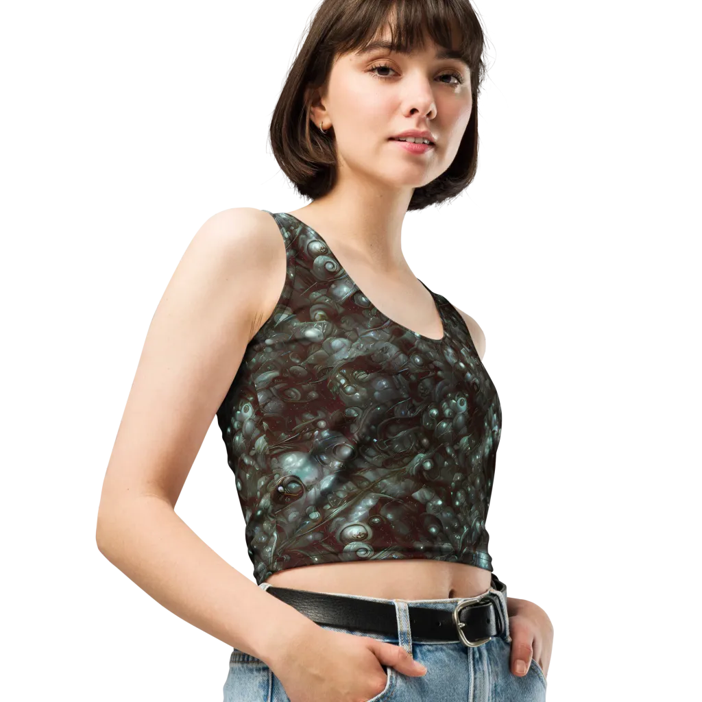 Tidal Relic on Crop Top — Right Front