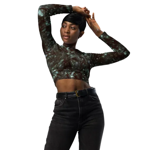 Tidal Relic on a Long Sleeve Crop Top