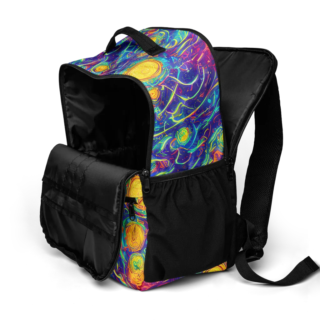 Cosmic Marigold on Utility Backpack — Product details 2