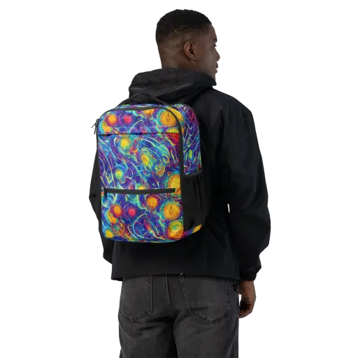 Cosmic Marigold on a Utility Backpack