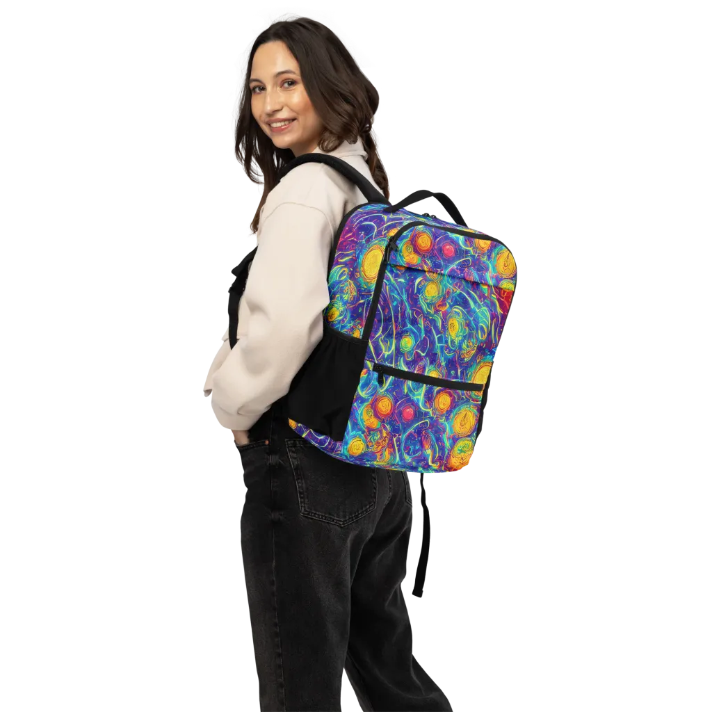 Cosmic Marigold on Utility Backpack — Back