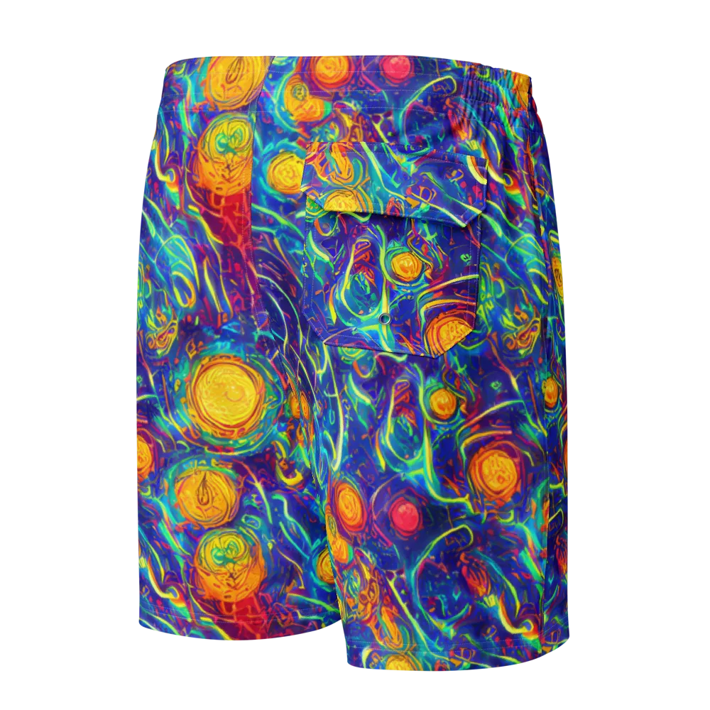 Cosmic Marigold on Men's Board Shorts — Back