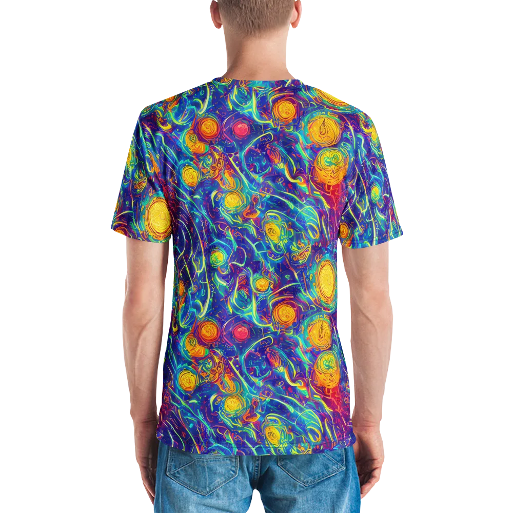 Cosmic Marigold on Men's Crew Neck T-Shirt — Back