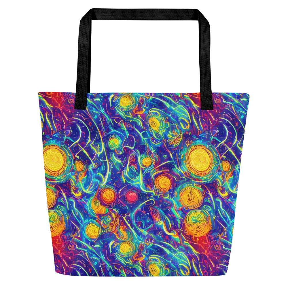 Cosmic Marigold on Large Tote Bag W/ Pocket — Front