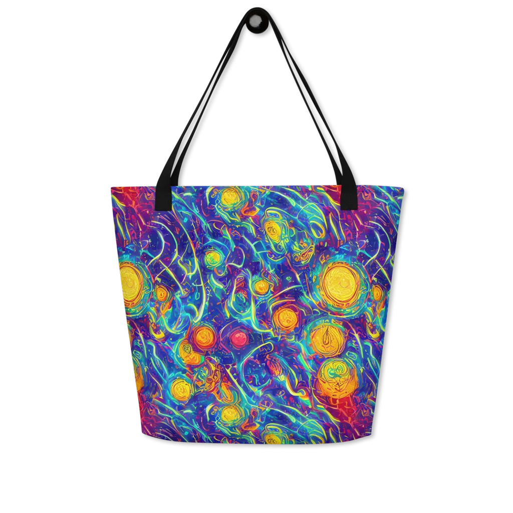 Cosmic Marigold on Large Tote Bag W/ Pocket — Front