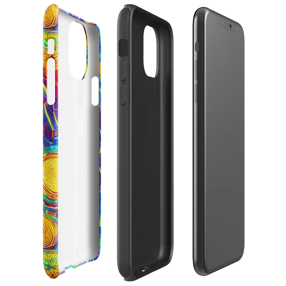 Cosmic Marigold on Tough Case for iPhone® — Right