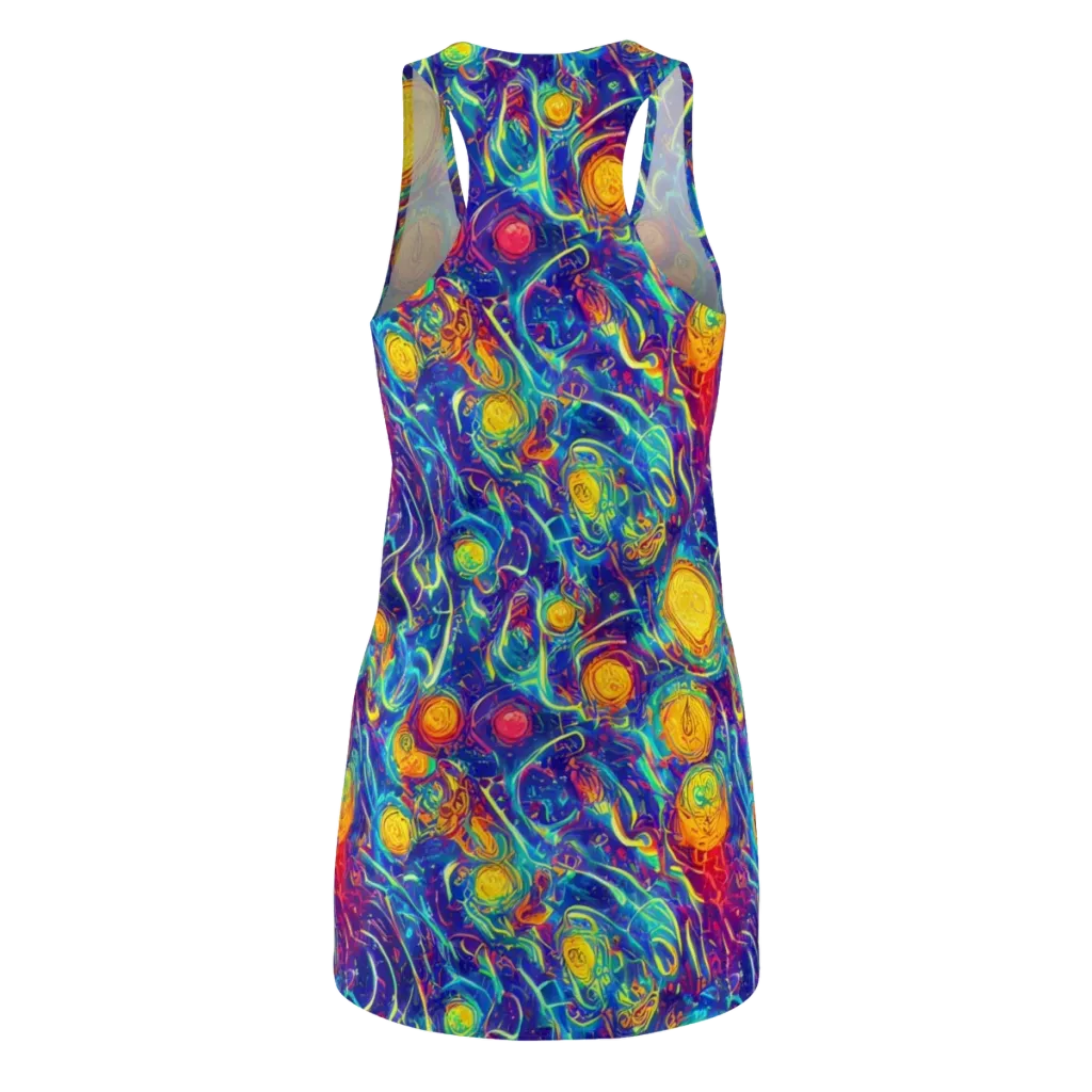 Cosmic Marigold on Racerback Dress — Back