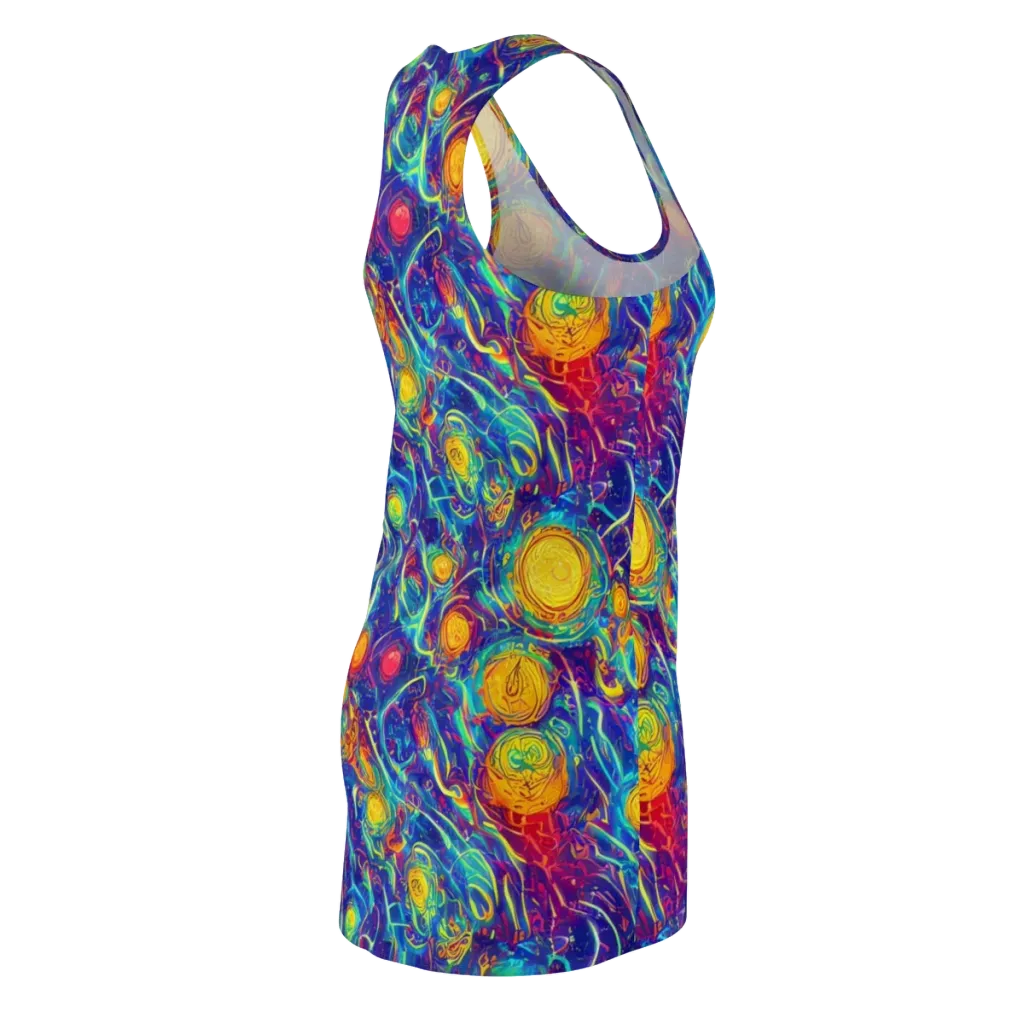 Cosmic Marigold on Racerback Dress — Back Side