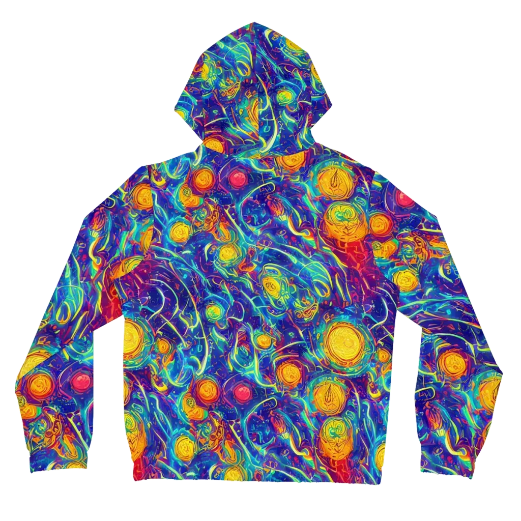 Cosmic Marigold on Women's Full-Zip Hoodie — Back