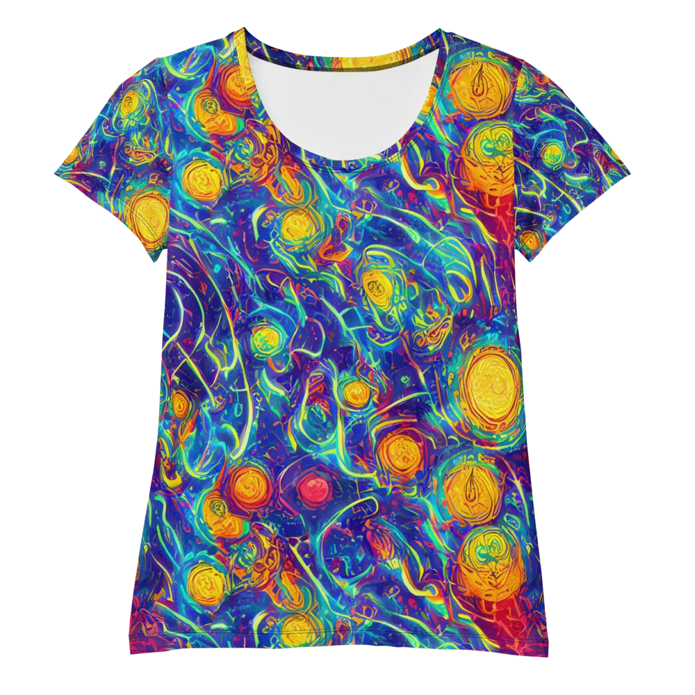 Cosmic Marigold on Women's Athletic T-Shirt — Front