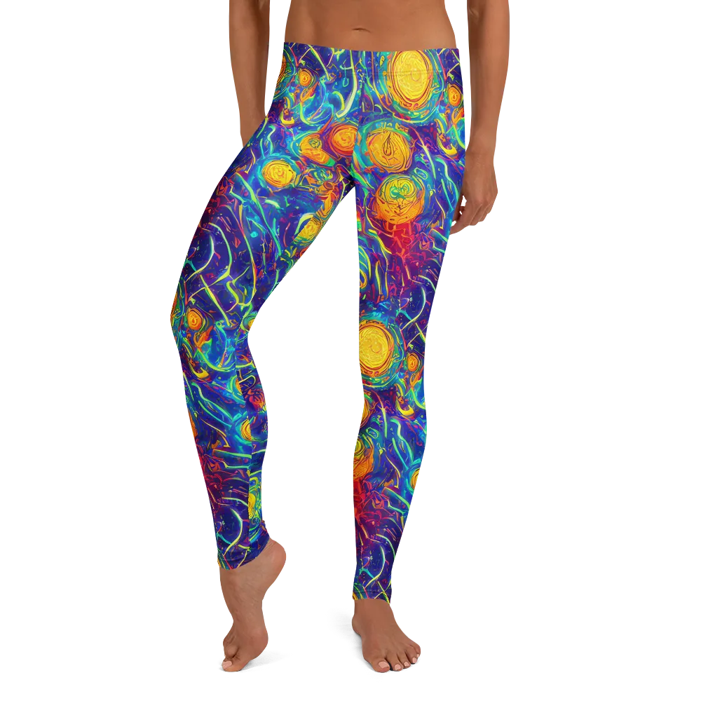 Cosmic Marigold on Leggings — Front