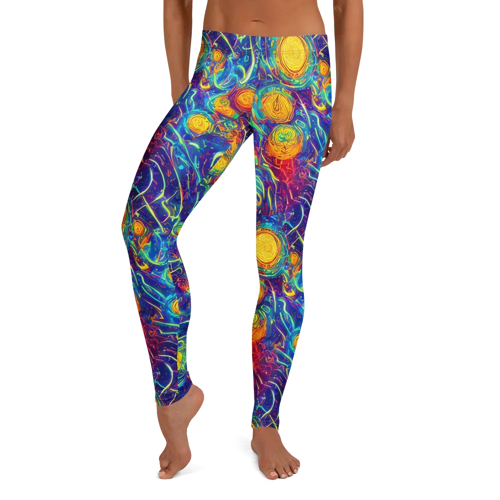 Cosmic Marigold on Leggings — Front