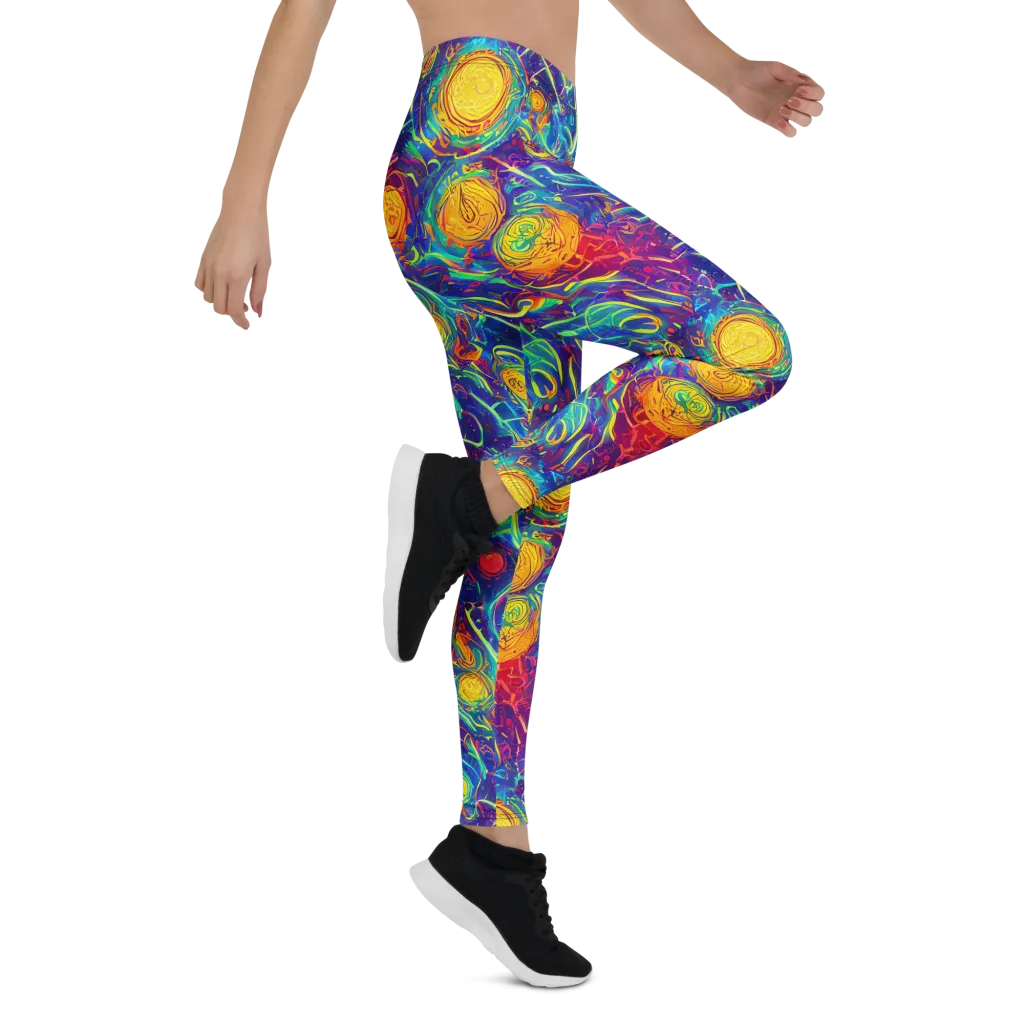 Cosmic Marigold on Leggings — Right