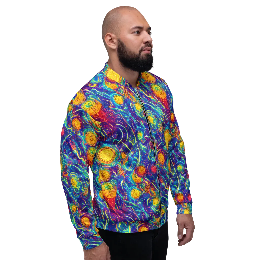 Cosmic Marigold on Bomber Jacket — Right