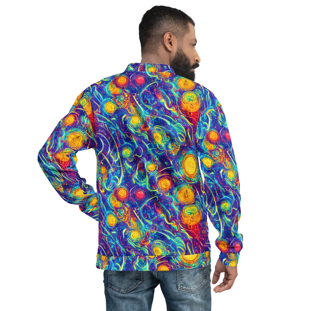 Cosmic Marigold on Bomber Jacket — Back