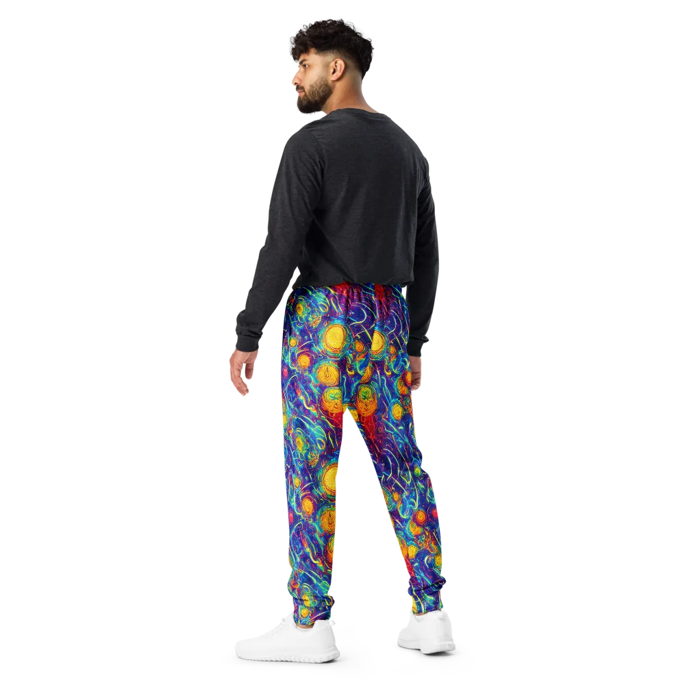 Cosmic Marigold on Men's Joggers — Back