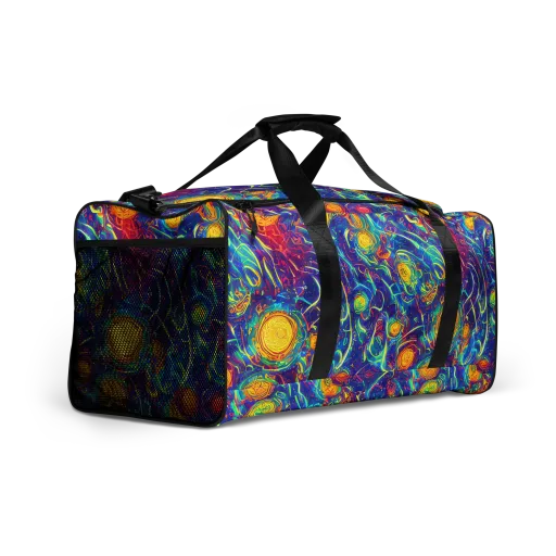 Cosmic Marigold on a Duffle Bag