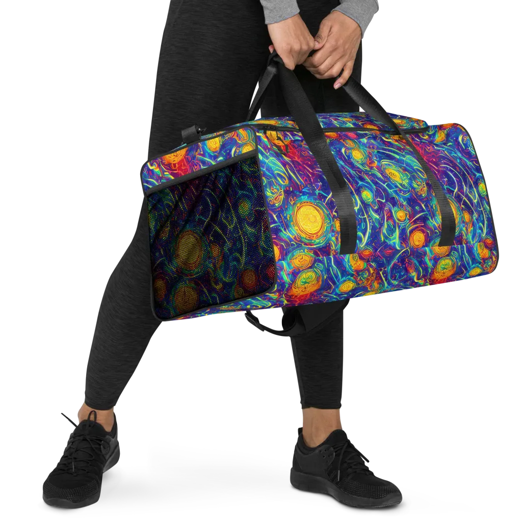 Cosmic Marigold on Duffle Bag — Right Front