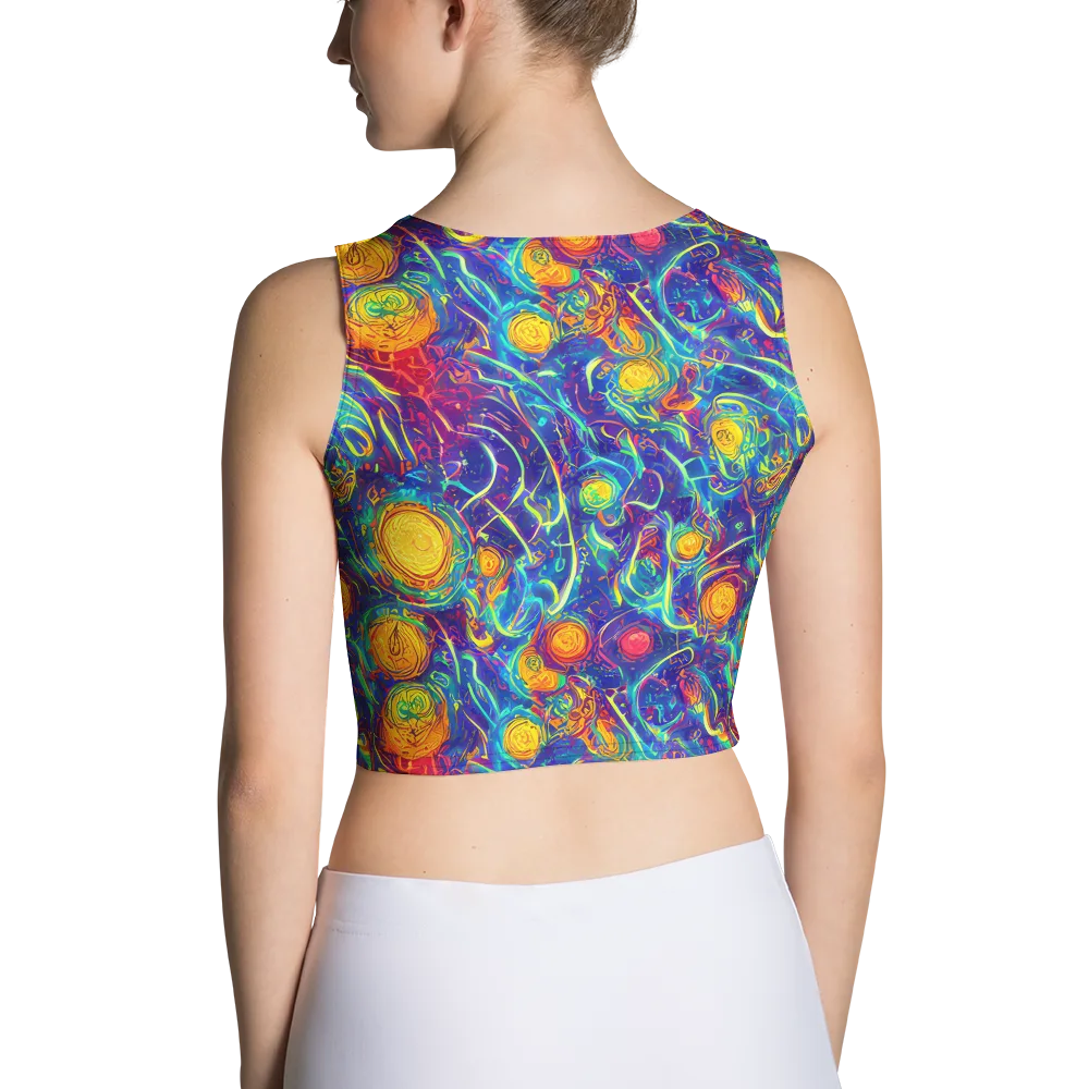 Cosmic Marigold on Crop Top — Back
