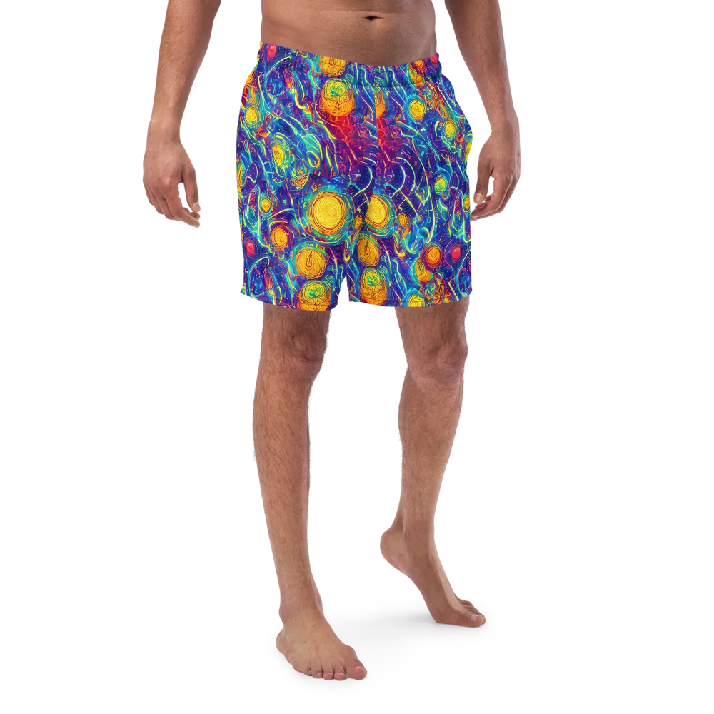 Cosmic Marigold on Swim Trunks — Front