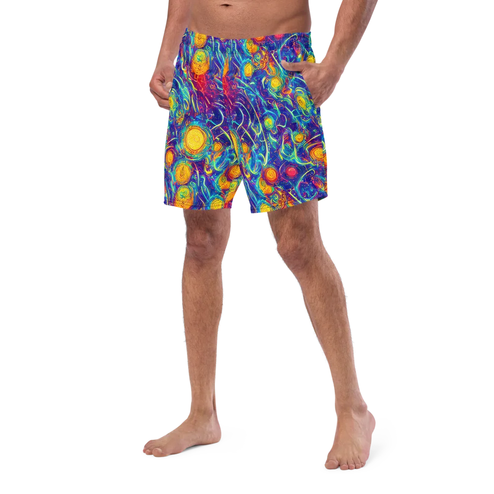 Cosmic Marigold on Swim Trunks — Left Front