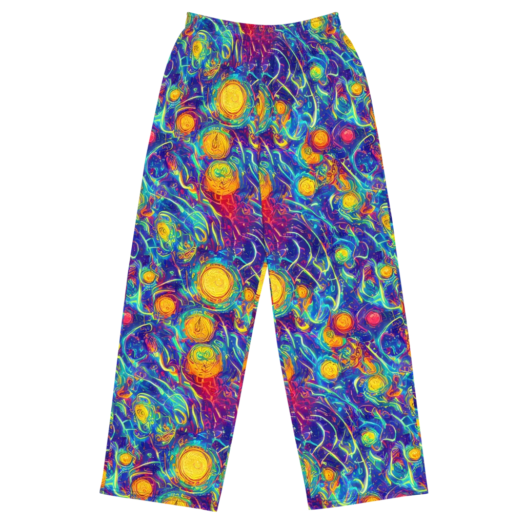 Cosmic Marigold on Wide-Leg Pants — Front