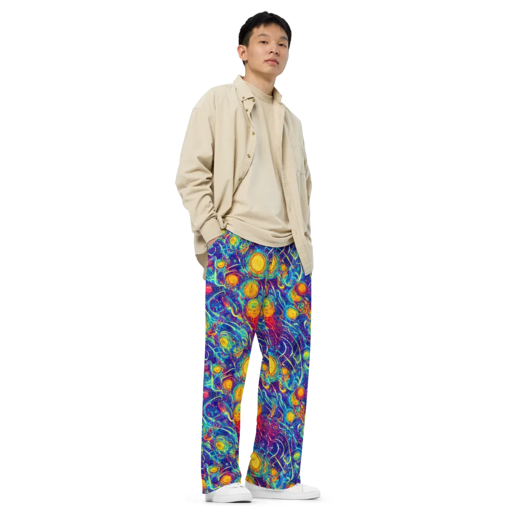 Cosmic Marigold on Wide-Leg Pants — Right Front