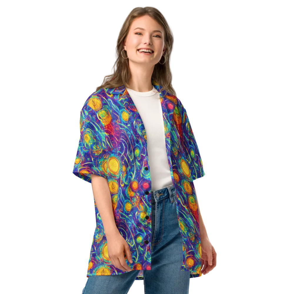 Cosmic Marigold on Button Shirt — Front
