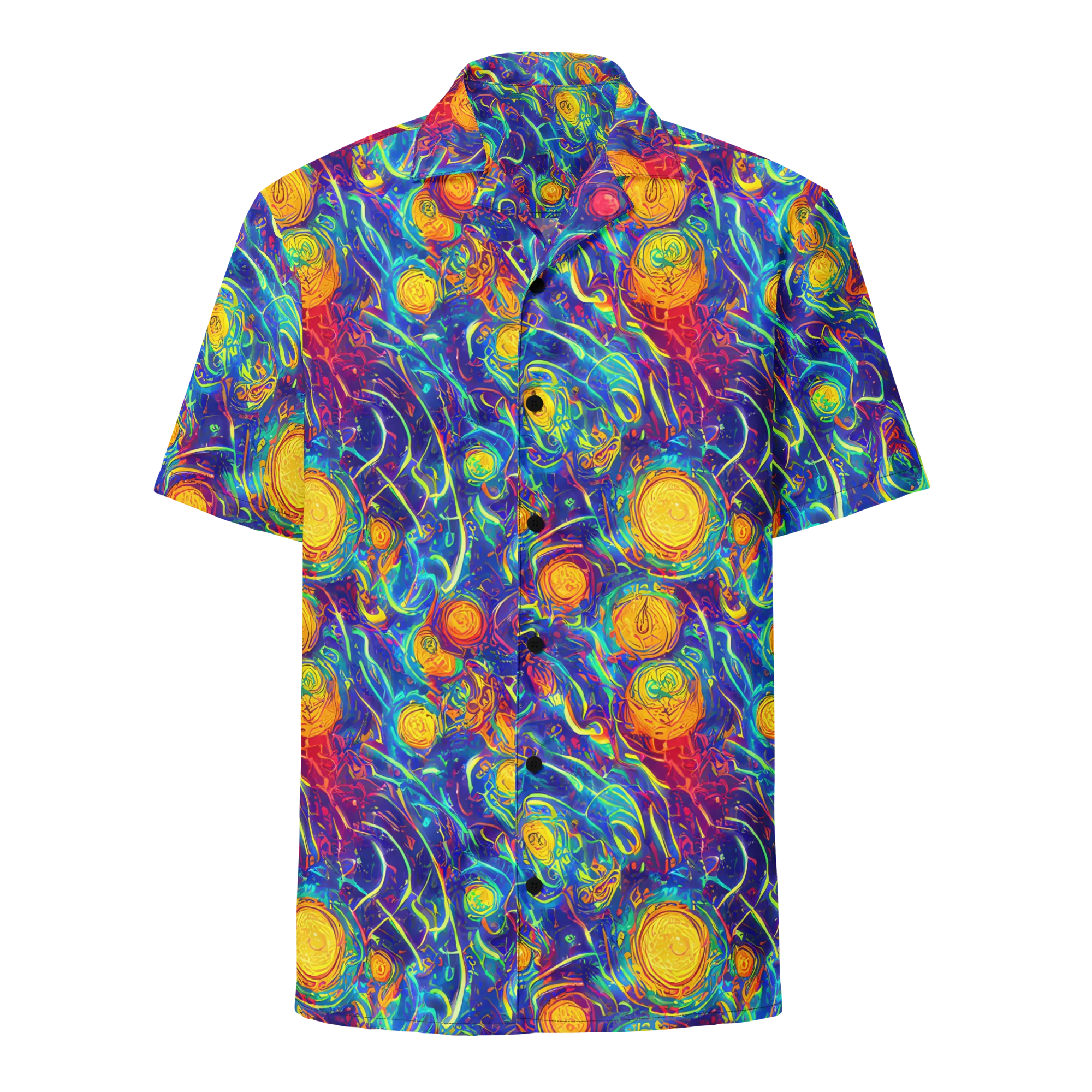 Cosmic Marigold on Button Shirt — Front