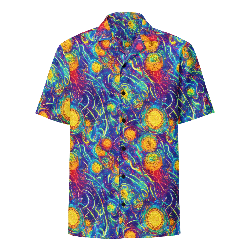 Cosmic Marigold on Button Shirt — Front